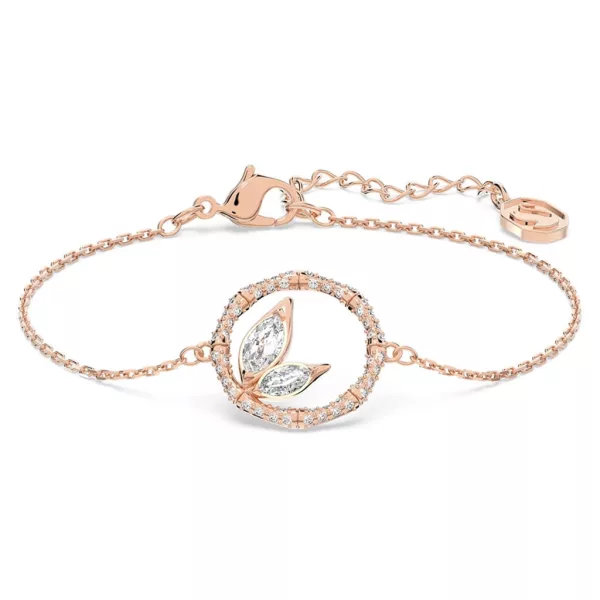 Swarovski Dellium pulsera de mujer 5645376 – transparente y oro rosa