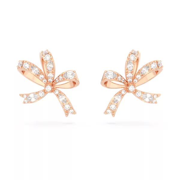 Swarovski Hyperbola pendientes de mujer 5647572 – transparente y oro rosa