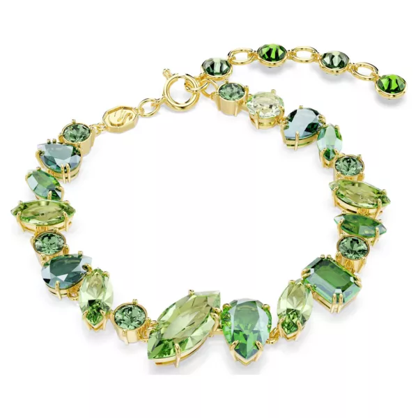 Swarovski Gema pulsera de mujer 5652822 – verde y dorado