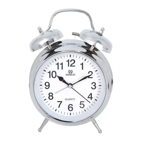 Merion despertador de metal 6693-8 – plateado