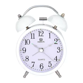Merion despertador de metal 6814-7 – blanco