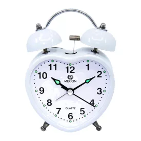 Merion despertador de metal 6818-7 – blanco