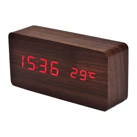 Despertador de mesa LED 6837-5 – marrón