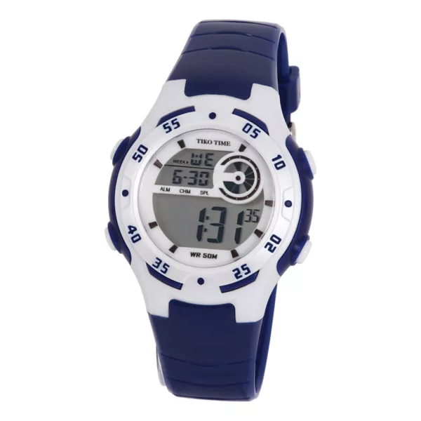 Reloj digital de mujer Tiko Time 7455-1 – azul y blanco