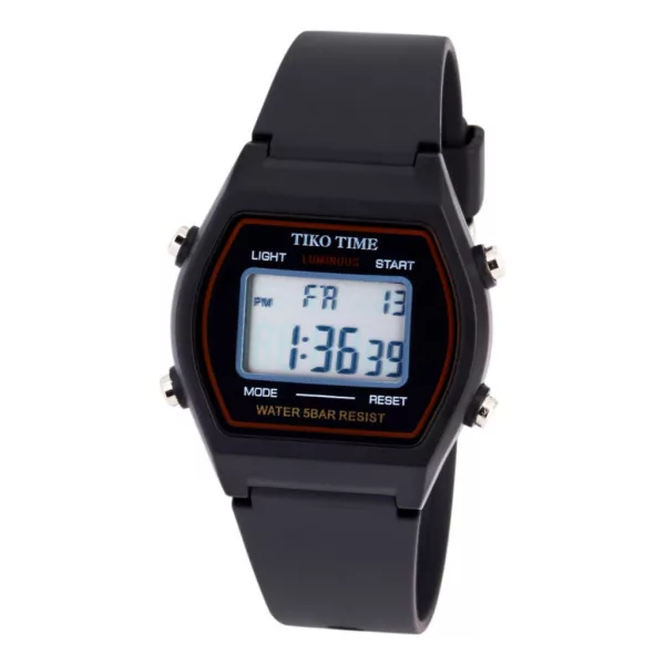 Reloj digital de hombre Tiko Time 7465-6 – negro y rojo