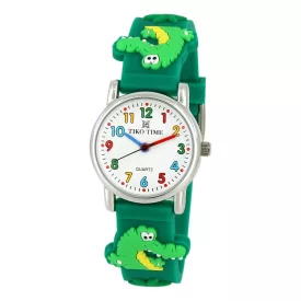 Reloj infantil Tiko Time con correa 3D verde 7466-2