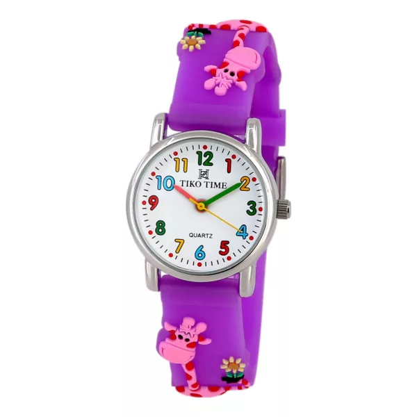 Reloj infantil Tiko Time con correa 3D morado 7468-2