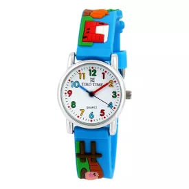 Reloj infantil Tiko Time con correa 3D azul 7468-6
