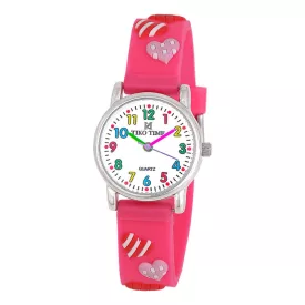 Reloj infantil Tiko Time con correa 3D rosa 7468-9