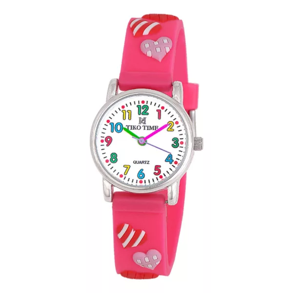 Reloj infantil Tiko Time con correa 3D rosa 7468-9