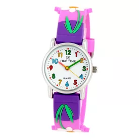 Reloj infantil Tiko Time con correa 3D morado 7469-1