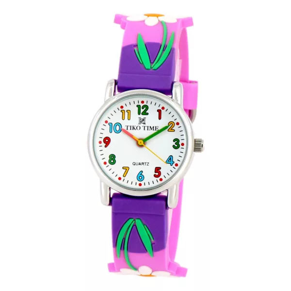 Reloj infantil Tiko Time con correa 3D morado 7469-1