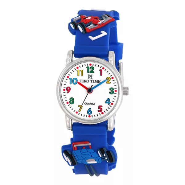 Reloj infantil Tiko Time con motivo de coche de carreras 7471-8