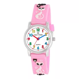 Reloj infantil Tiko Time con motivo de gatito 7472-9