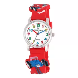   Reloj infantil Tiko Time con motivo de coche de carreras 7473-8