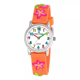 Reloj infantil Tiko Time con motivo de flores 7474-2