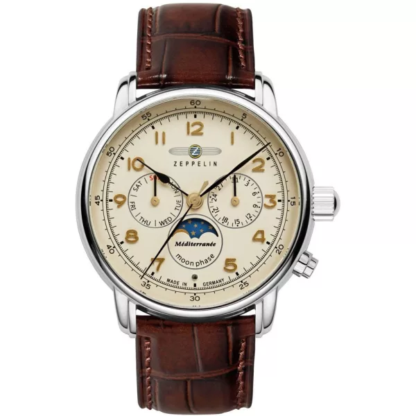 Zeppelin Méditerranée 1921 Moon Phase reloj de hombre 9636-5