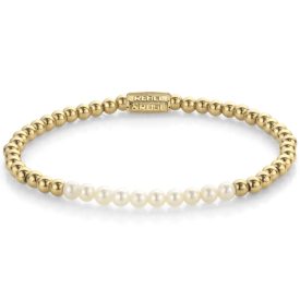   Rebel & Rose Pearl Gem meets Yellowgold femenino pulsera XS RR-40127-G-XS