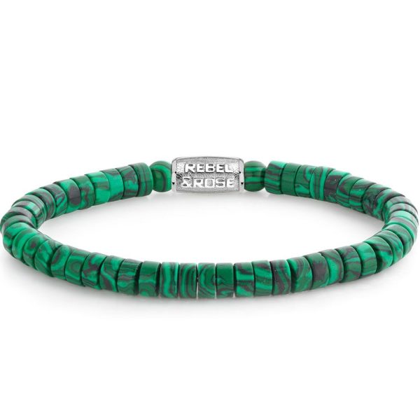 Rebel & Rose Slices - Malachite Green unisex pulsera L RR-60093-S-L