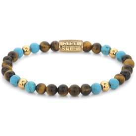   Rebel & Rose Mix Tiger Turquoise femenino pulsera S RR-60104-G-S