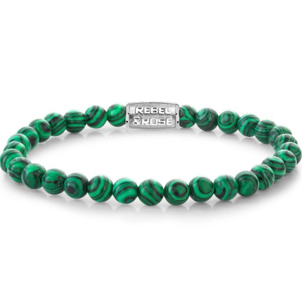 Rebel & Rose Malachite Green hombre pulsera M RR-60113-S-M