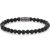 Rebel & Rose Black Velvet Vintage hombre pulsera M RR-60121-V-M