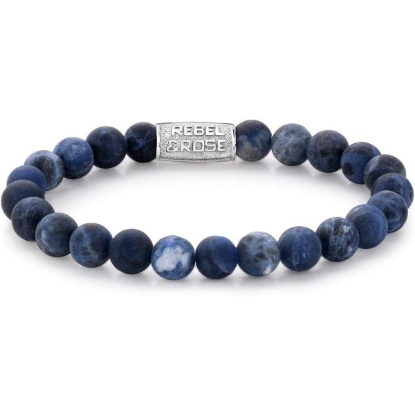 Rebel & Rose Matt Midnight hombre pulsera L RR-80022-S-L