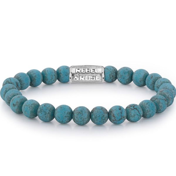 Rebel & Rose Matt Turquoise Delight hombre pulsera M RR-80043-S-M