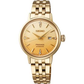   Seiko Presage Eggnog Diamond Set Cocktail Time reloj de mujer SRE018J1