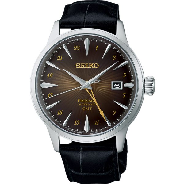 Seiko Presage Rusty Nail Cocktail Time GMT reloj de hombre SSK039J1