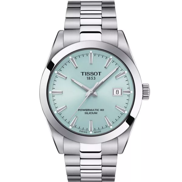 Tissot T-Classic Gentleman Powermatic 80 Silicium Tiffany Blue hombre T127.407.11.351.00